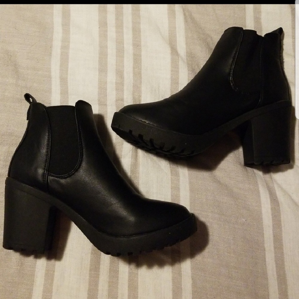 Black ankle boots